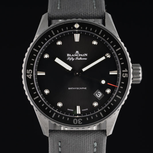 Blancpain Fifty Fathoms Bathyscaphe 43mm Automatic Men's Watch + Box & Papers0