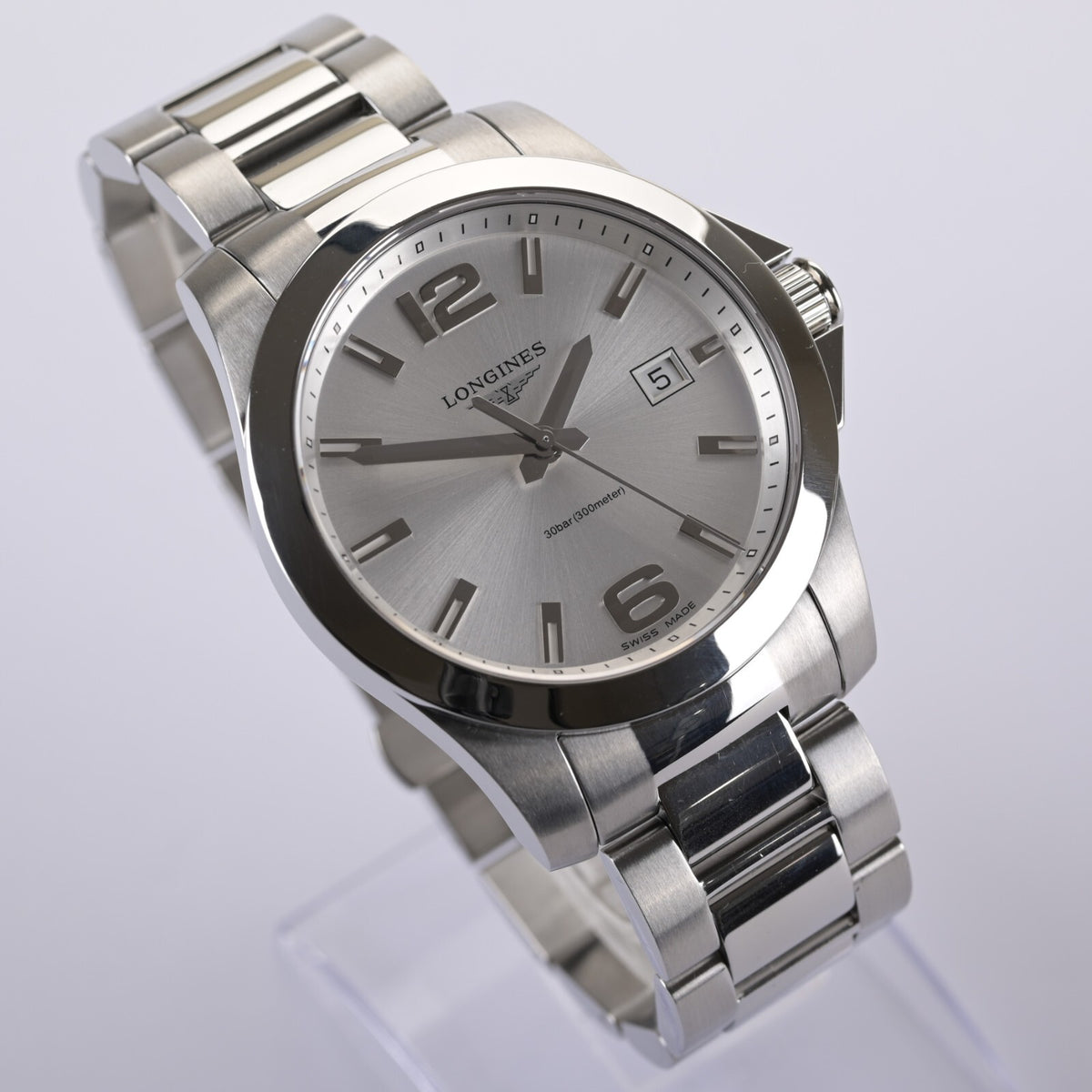 Longines Conquest Quartz White 41mm Men's Watch With Box4