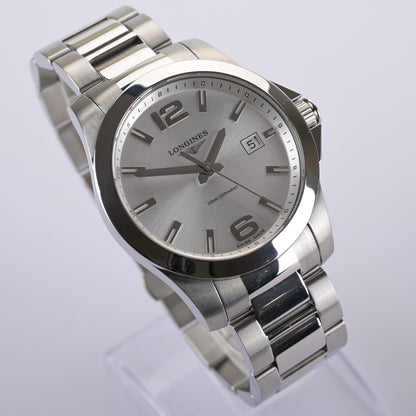 Longines Conquest Quartz White 41mm Men's Watch With Box4