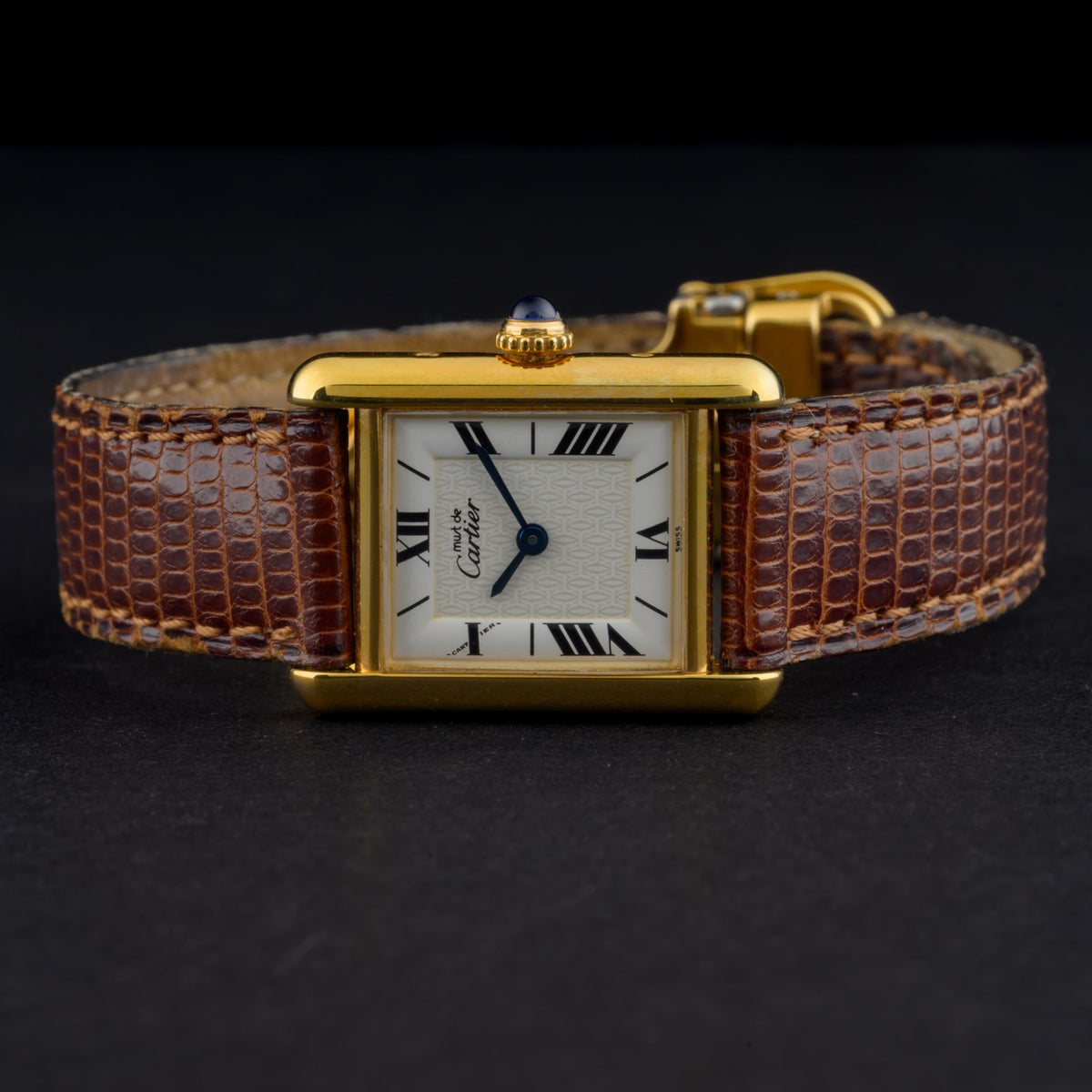 Cartier Tank Must Small 20x28mm White Dial Gold Vermeil Ladies Quartz Watch4