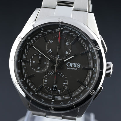 Oris Artix GT Chronograph 44mm Gray Dial Automatic Steel Men's Watch + Box2