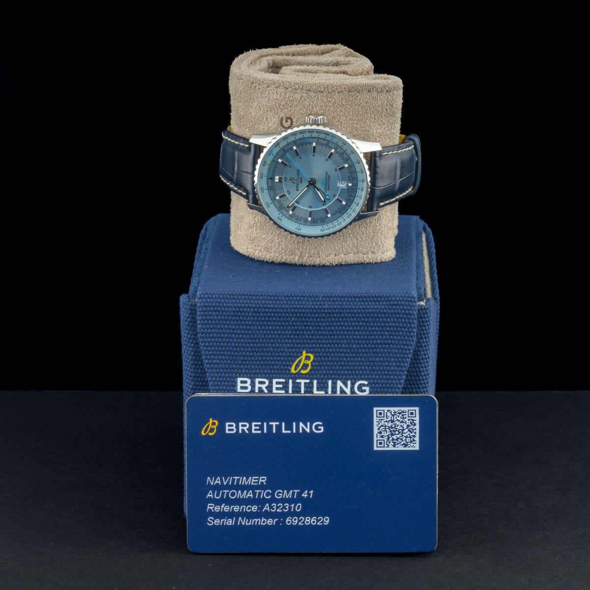 Breitling Automatic GMT A32310 Ice Blue Dial 41mm Men's Watch + Box & Papers1