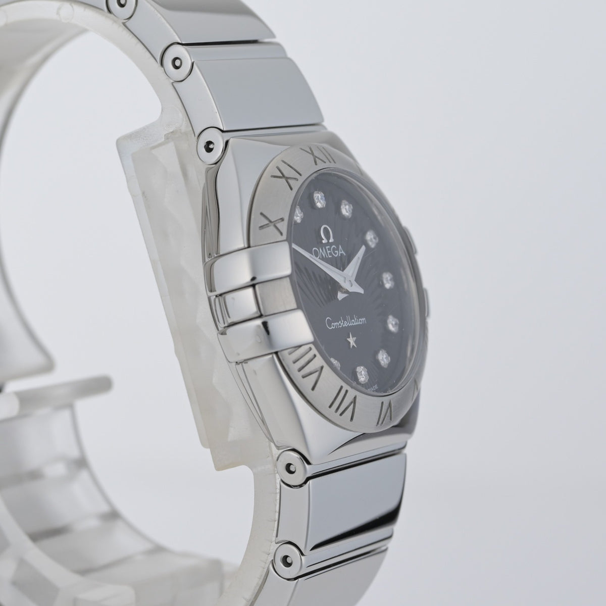 OMEGA Constellation Black Supernova Factory Diamond Dial 24mm Ladies Watch3