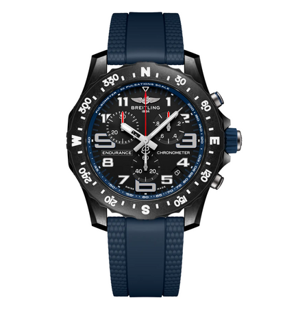New Breitling Endurance Pro 44 Chronograph Blue Men's Quartz Watch X82310 + B&P0