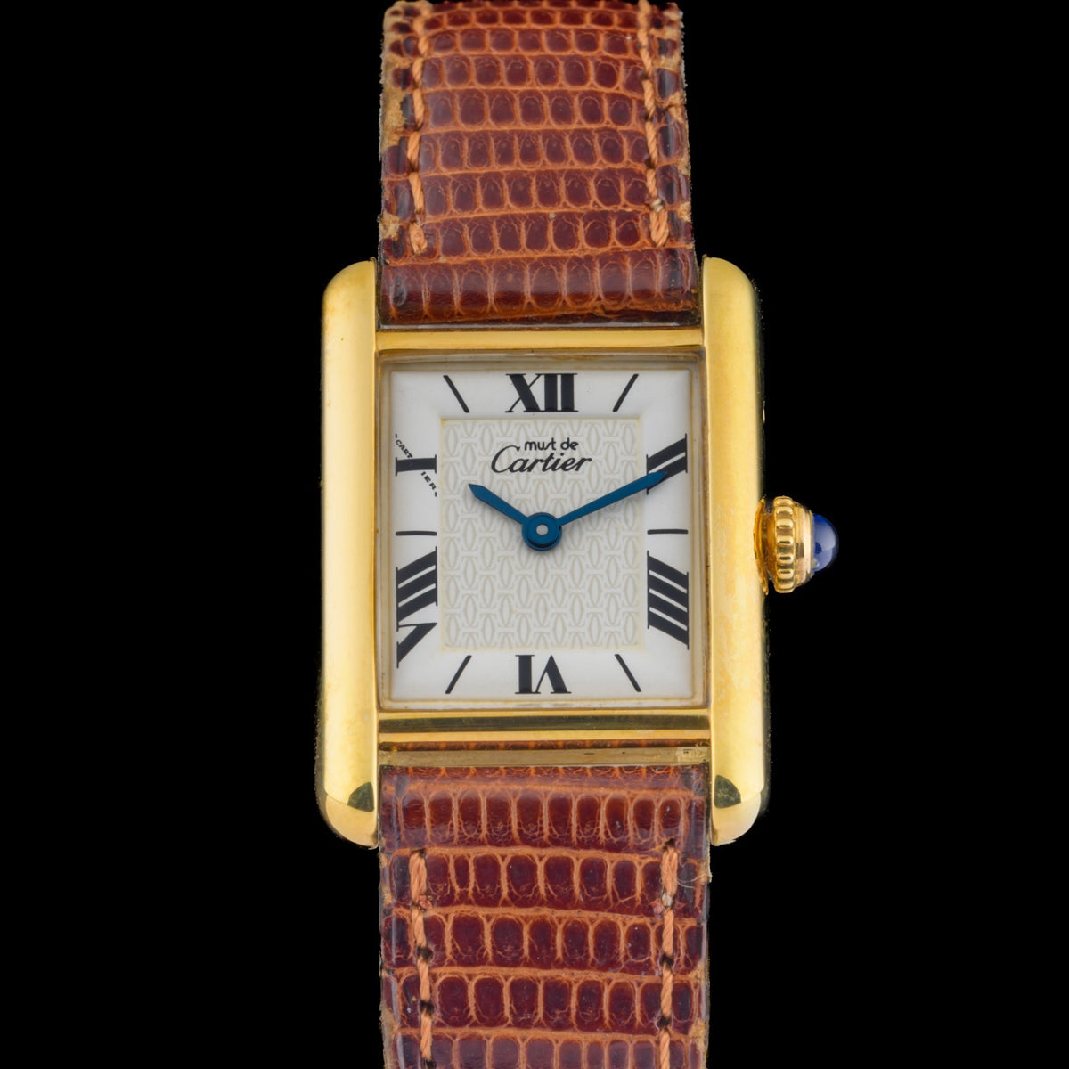 Cartier Tank Must Small 20x28mm White Dial Gold Vermeil Ladies Quartz Watch0