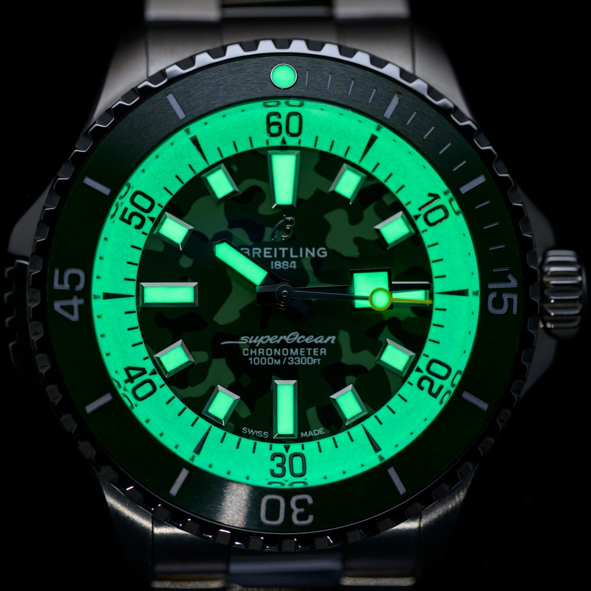 Breitling SuperOcean E10379 Titanium Green Camo 46mm Automatic Men's Watch + Box7