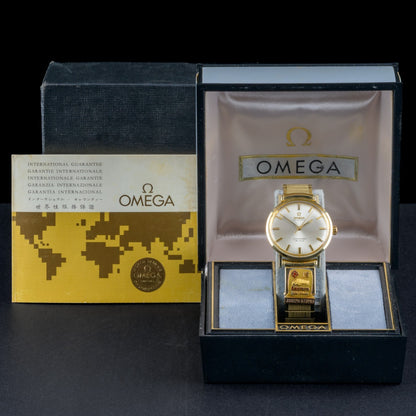 OMEGA Seamaster De Ville 33mm Automatic Eastern Safe Driver Pin Gold Watch +B&P1