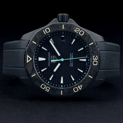TAG Heuer Aquaracer Solargraph DLC WBP1112 40mm Black Men's Watch +B&P5