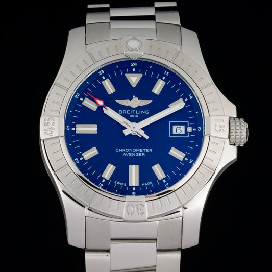 Breitling Avenger Automatic 43mm A17318 Blue Stainless Steel Men's Watch + Box0