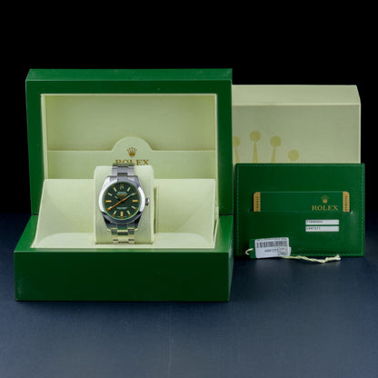 Rolex Milgauss 116400GV Green 40mm Automatic Men's Watch +B&P1
