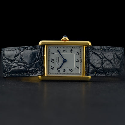 Cartier Must Tank Large 590005 Arabic Dial 23x30mm Gold Vermeil Watch + Service5