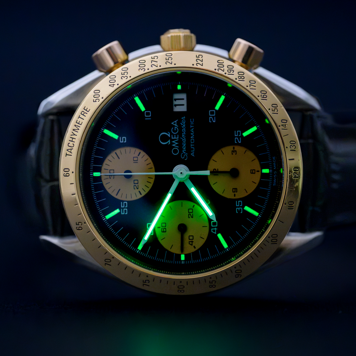 Serviced OMEGA Speedmaster 3316.50 Rose Gold Black Dial 39mm Automatic Men Watch7