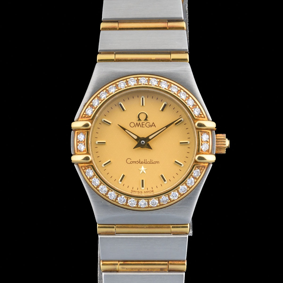Omega Constellation Diamond 1267.10 Champagne Dial Quartz 22.5 mm Women's Watch0