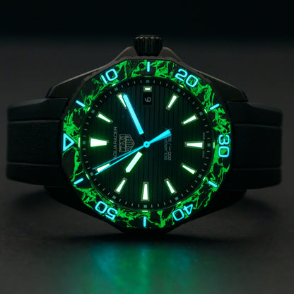 TAG Heuer Aquaracer Solargraph DLC WBP1112 40mm Black Men's Watch +B&P6