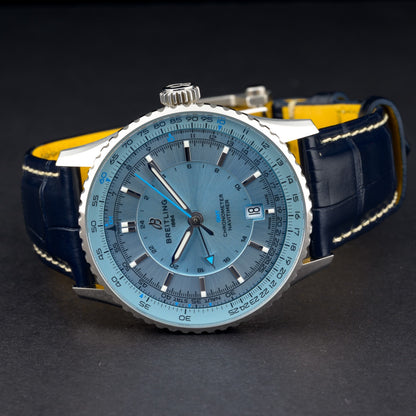 Breitling Automatic GMT A32310 Ice Blue Dial 41mm Men's Watch + Box & Papers6