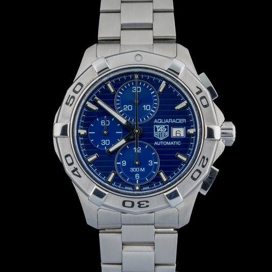 TAG Heuer Aquaracer Chronograph CAP2112 Blue Dial 43mm Automatic Men's Watch0