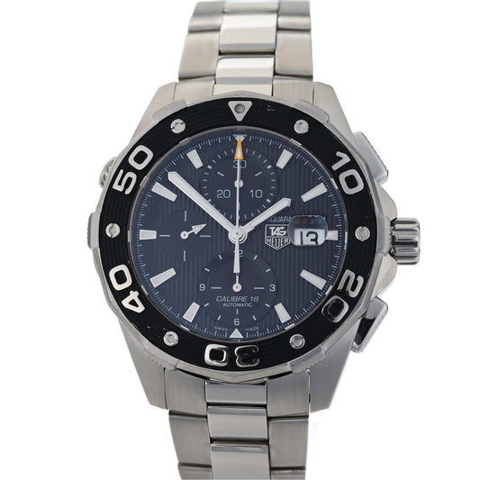 TAG Heuer Aquaracer Diver Calibre 16 Chrono CAJ2110 0 Black 44mm Auto Men Watch0