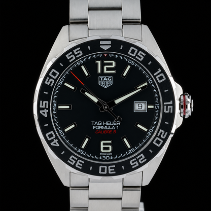 TAG Heuer Formula 1 Caliber 5 WAZ2011 Gray Dial 43mm Automatic Men's Watch + Box0