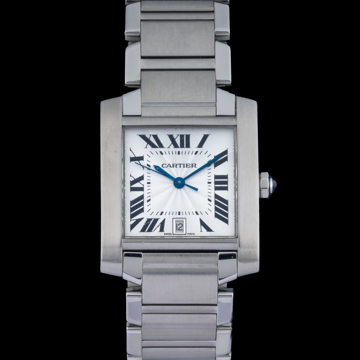 Cartier Tank Francaise Large 2302 Automatic 28x32mm White Roman Dial Watch0