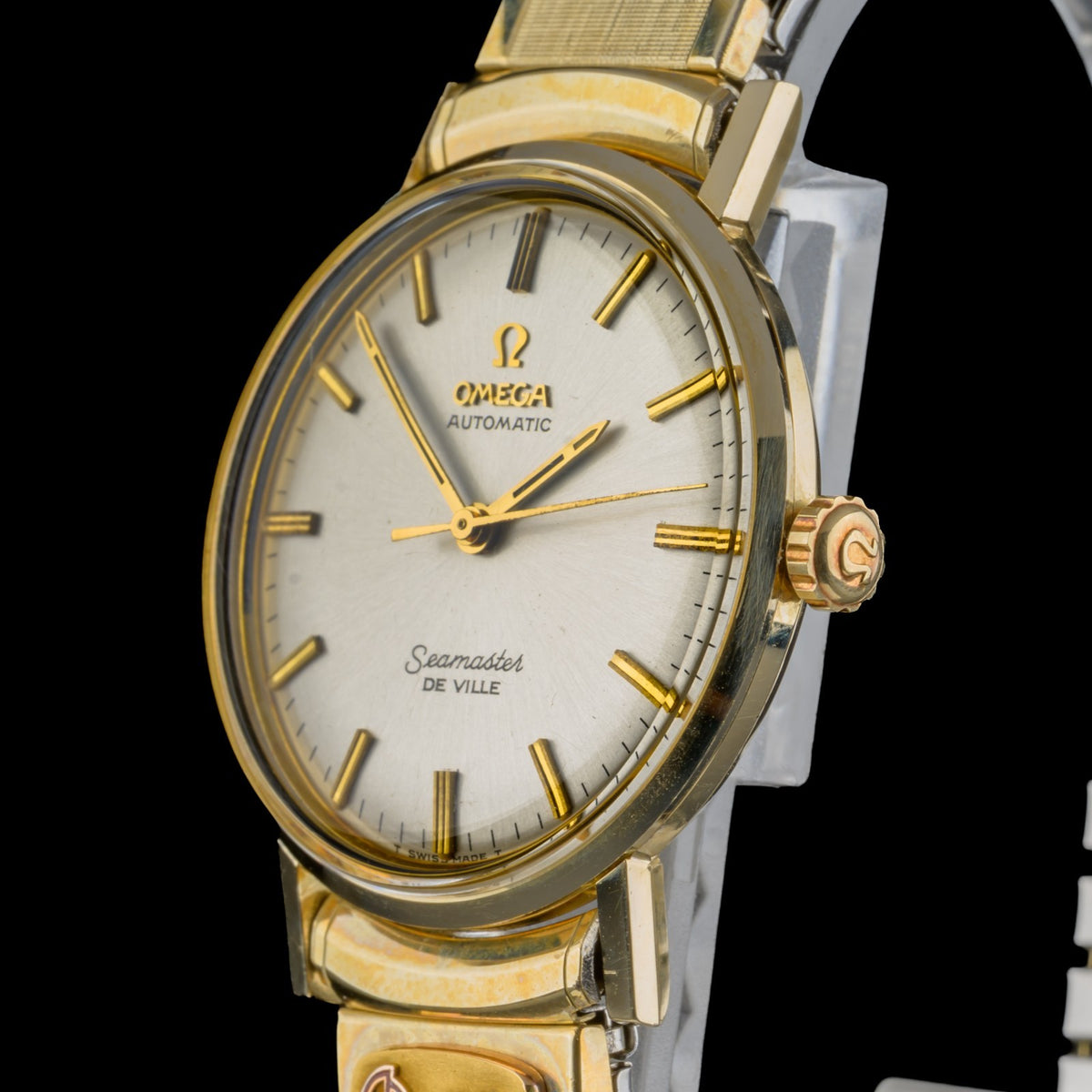 OMEGA Seamaster De Ville 33mm Automatic Eastern Safe Driver Pin Gold Watch +B&P3