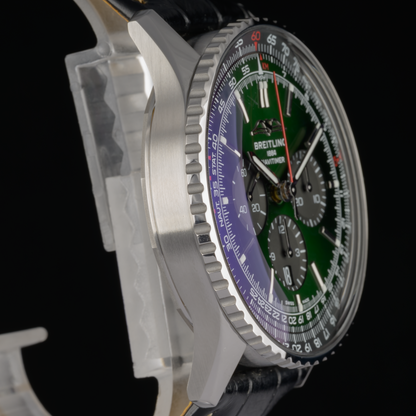 Breitling Navitimer B01 Chronograph AB0137 Green Dial 46mm Men's Watch + B&P4