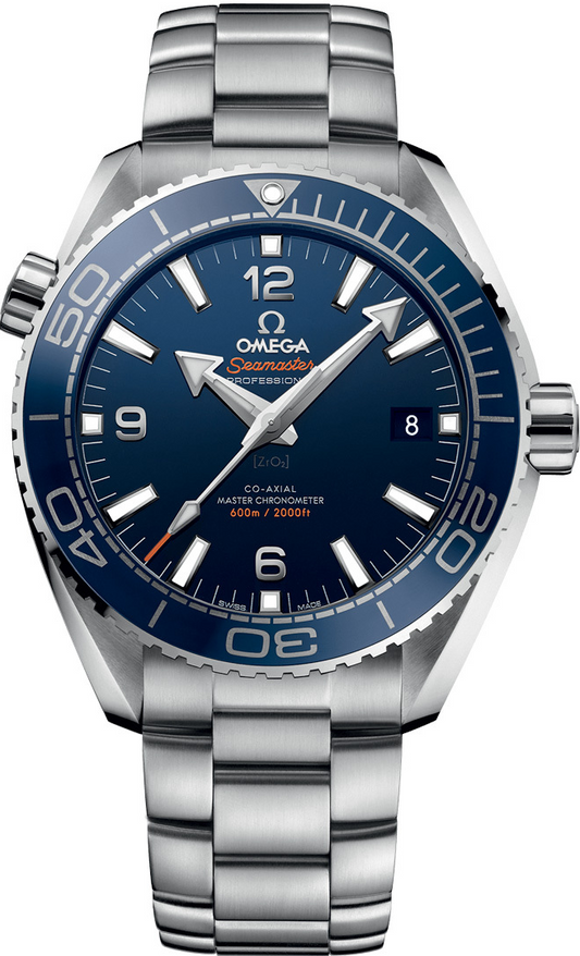 NEW Omega Seamaster Planet Ocean Blue 215.30.44.21.03.001 Auto 44mm Watch + B&P0