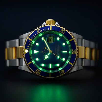 Rolex Submariner Date 16613lb Blue No Holes Gold & Steel 40mm Watch   D Serial9