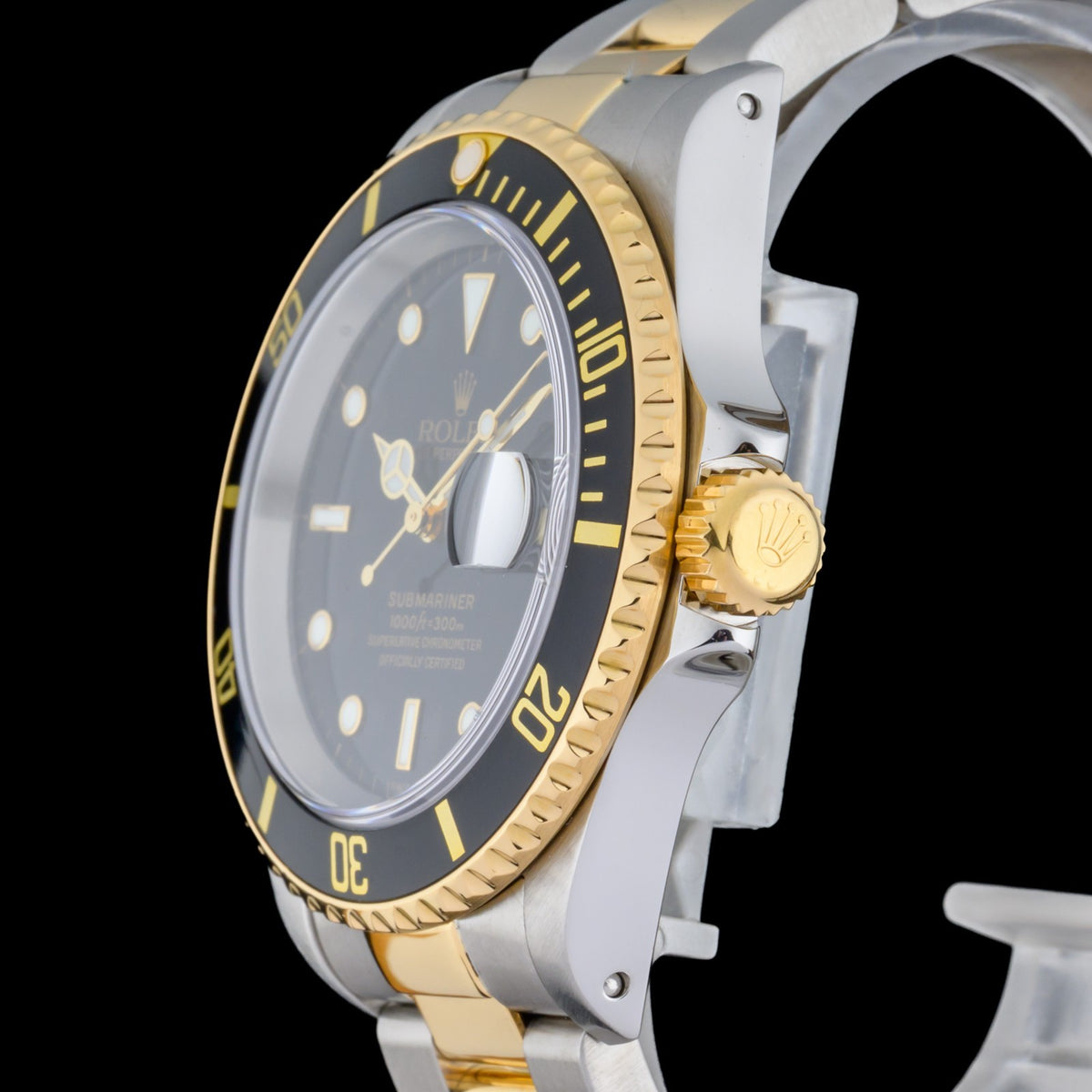 Rolex Submariner Date 16613ln 18K Gold & Steel Black Dial Automatic Watch + Box3