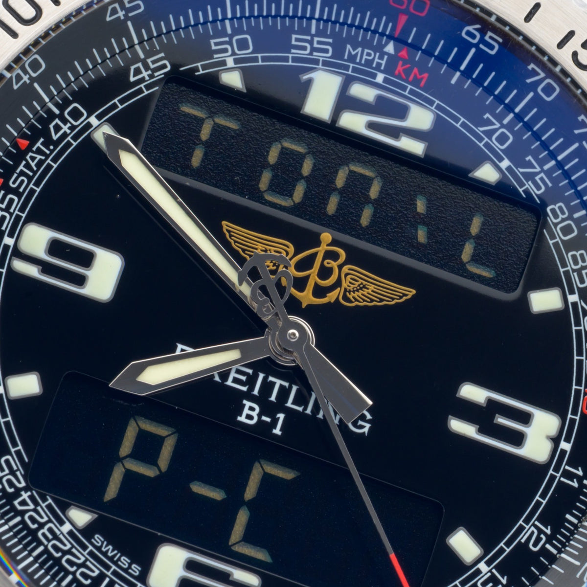 Breitling B-1 A68362 Black Dial 44mm Stainless Steel Digital Men's Watch3