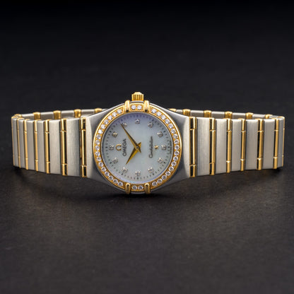 OMEGA Constellation 1267.75 18k Gold & Steel Factory Diamond 23mm Ladies Watch4