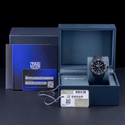 TAG Heuer Aquaracer Solargraph DLC WBP1112 40mm Black Men's Watch +B&P1