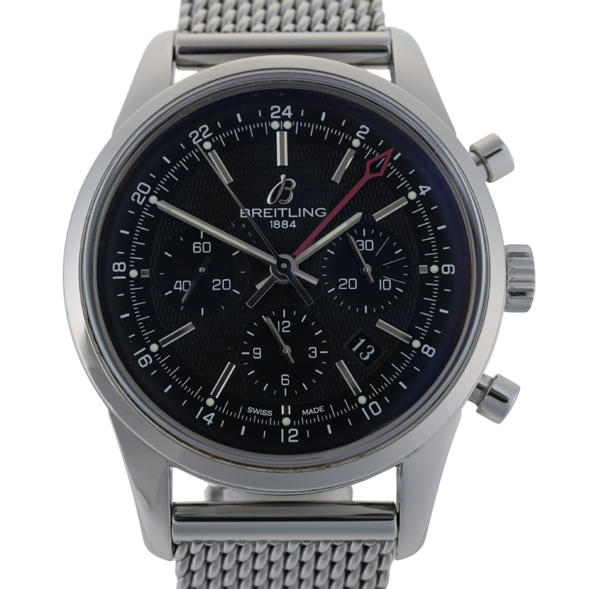 Breitling TransOcean Chronograph GMT AB0451 Limited Ed. Black Dial 43mm Watch0