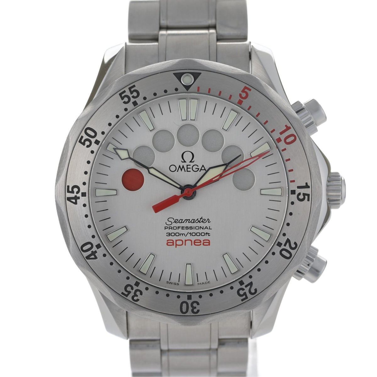 OMEGA Seamaster Pro Apnea Jacques Mayol 2595.30 41.5mm Silver Watch (Serviced)0