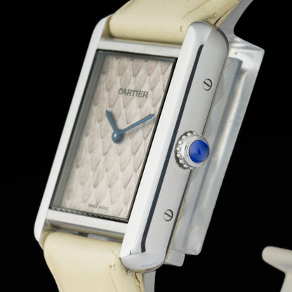Cartier Tank Solo Python Edition 24x31mm Steel Ladies Watch + Pouch2