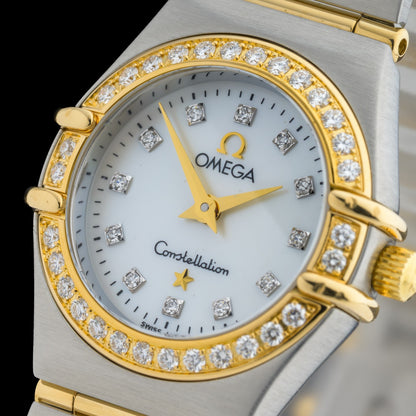 OMEGA Constellation 23mm Factory Diamond MOP Dial 23mm 18k Gold Ladies Watch3