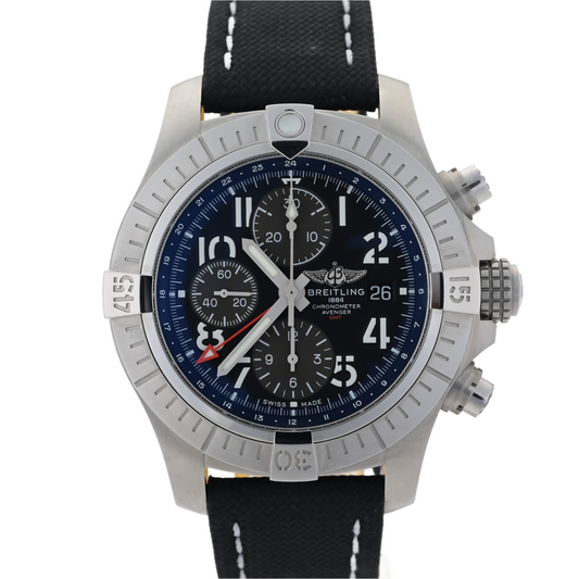 MINT Breitling Avenger Chronograph GMT A24315 Black 45mm Automatic Men's Watch0