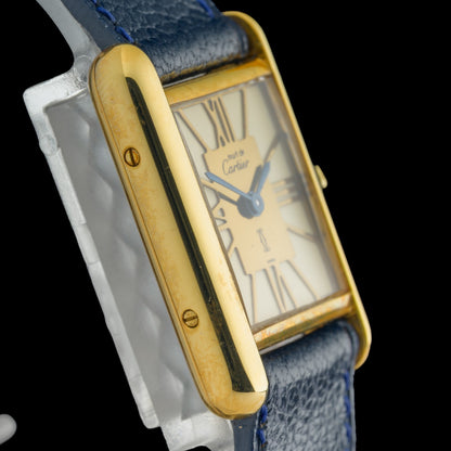 Cartier Must Tank Art Deco 366001 Gold Vermeil 21x28mm Ladies Quartz Watch + Box3