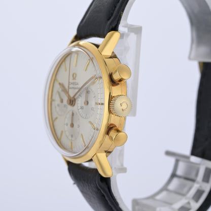 Omega Seamaster Chronograph 105.005 65 Gold Plated Silver Dial 35mm Manual Watch3