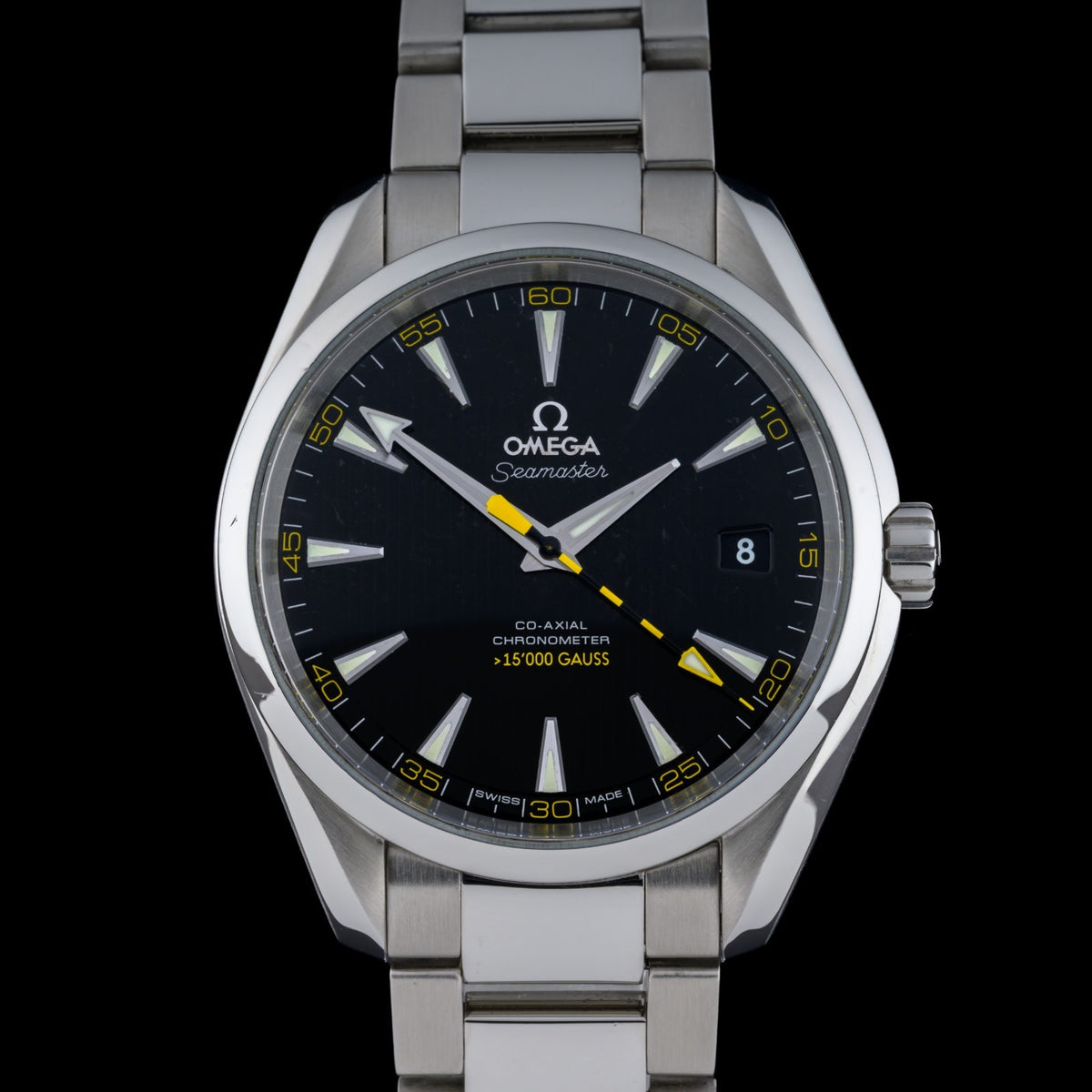 Serviced OMEGA Seamaster Aqua Terra 15000 Gauss Black 41.5mm Auto Men's Watch0