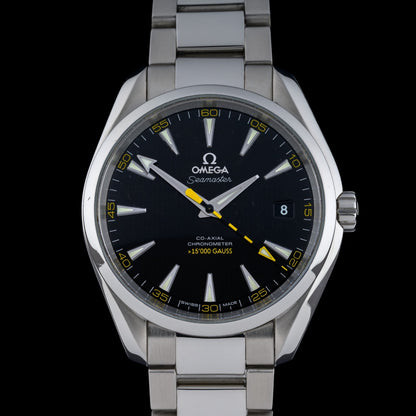 Serviced OMEGA Seamaster Aqua Terra 15000 Gauss Black 41.5mm Auto Men's Watch0