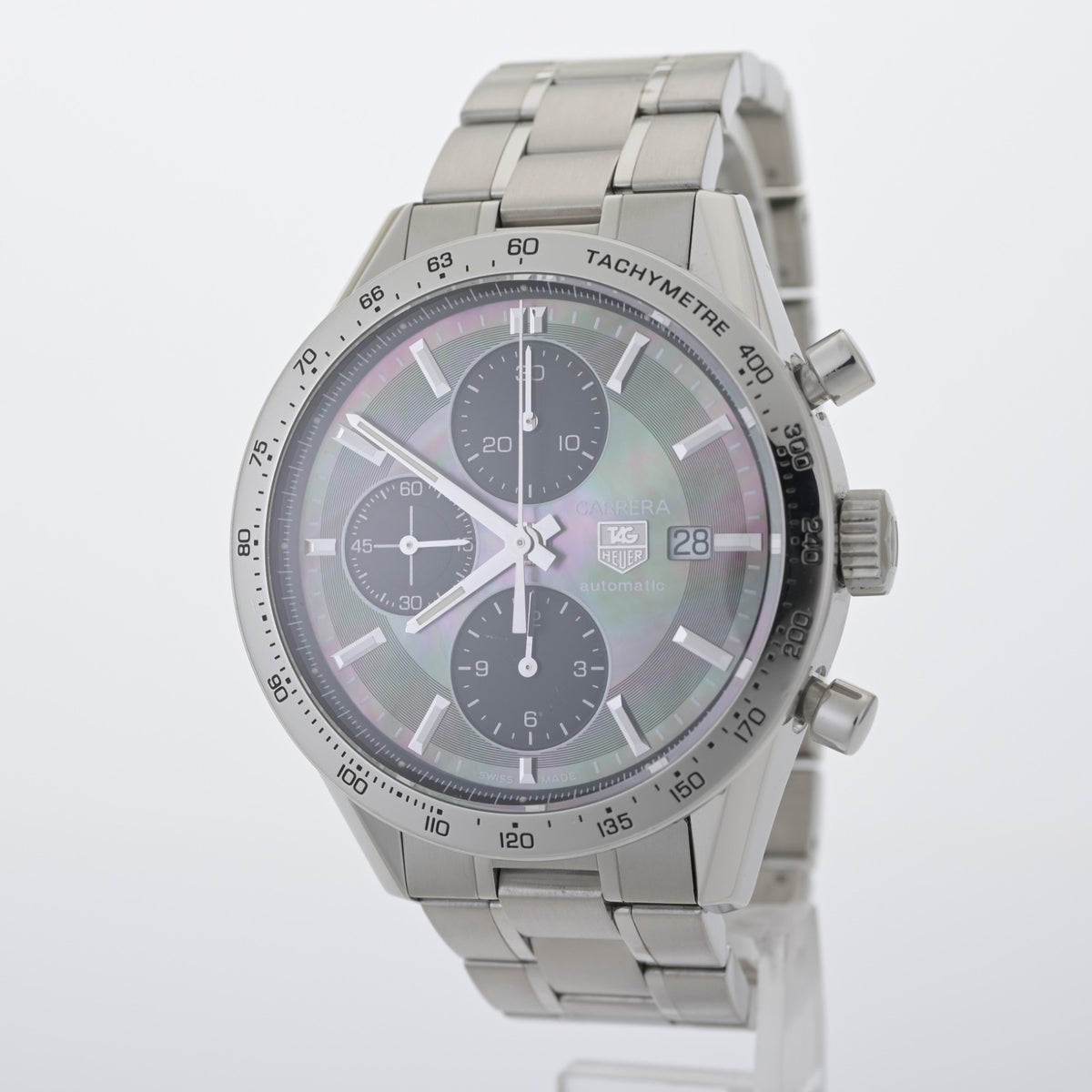 TAG Heuer Carrera Calibre 16 CV201P 0 Black Mother of Pearl 41mm Men's Watch2