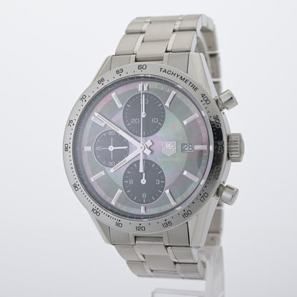 TAG Heuer Carrera Calibre 16 CV201P 0 Black Mother of Pearl 41mm Men's Watch2
