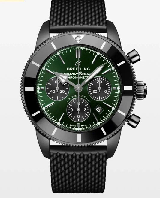 Breitling Superocean Heritage B01 44 MB0162 "Black Eye Green" DLC Men Watch +B&P0