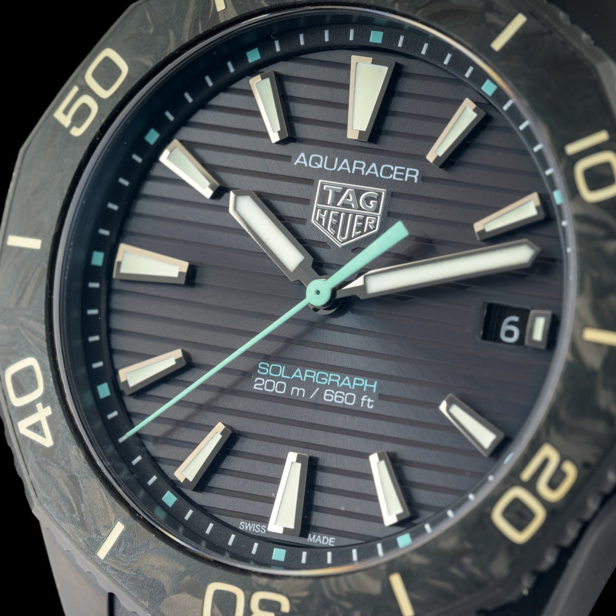 TAG Heuer Aquaracer Solargraph DLC WBP1112 40mm Black Men's Watch +B&P4