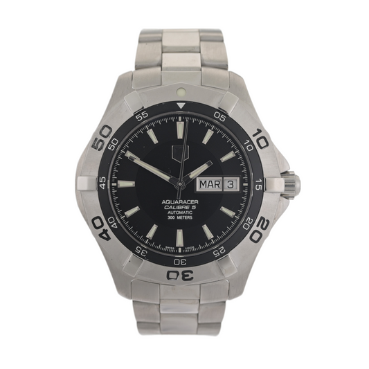 TAG Heuer Aquaracer WAF2010 Day Date 42mm Black Men's Watch +Case0