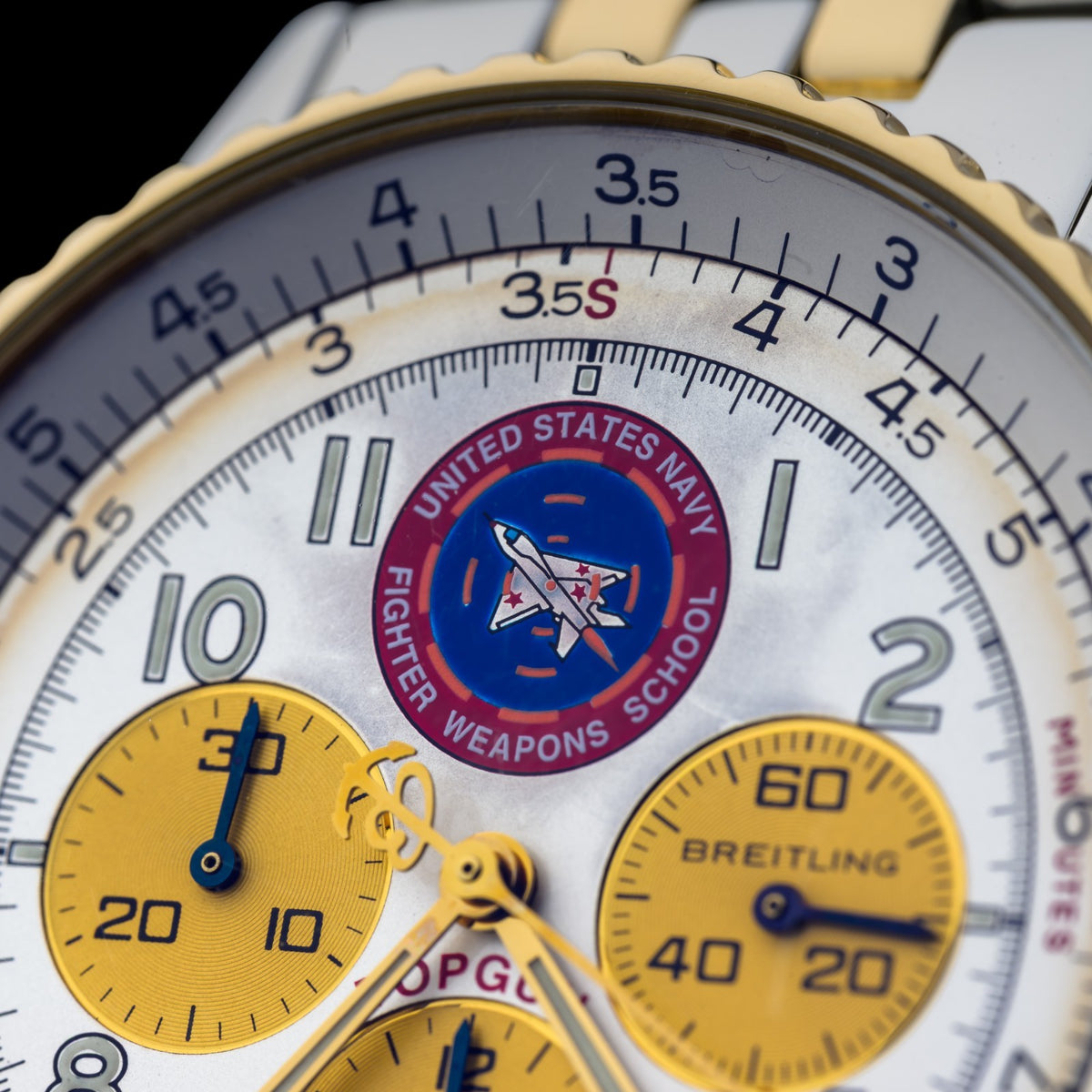 Breitling Navitimer 92 Topgun Limited Edition 18k Gold & Steel 38mm Men's Watch4