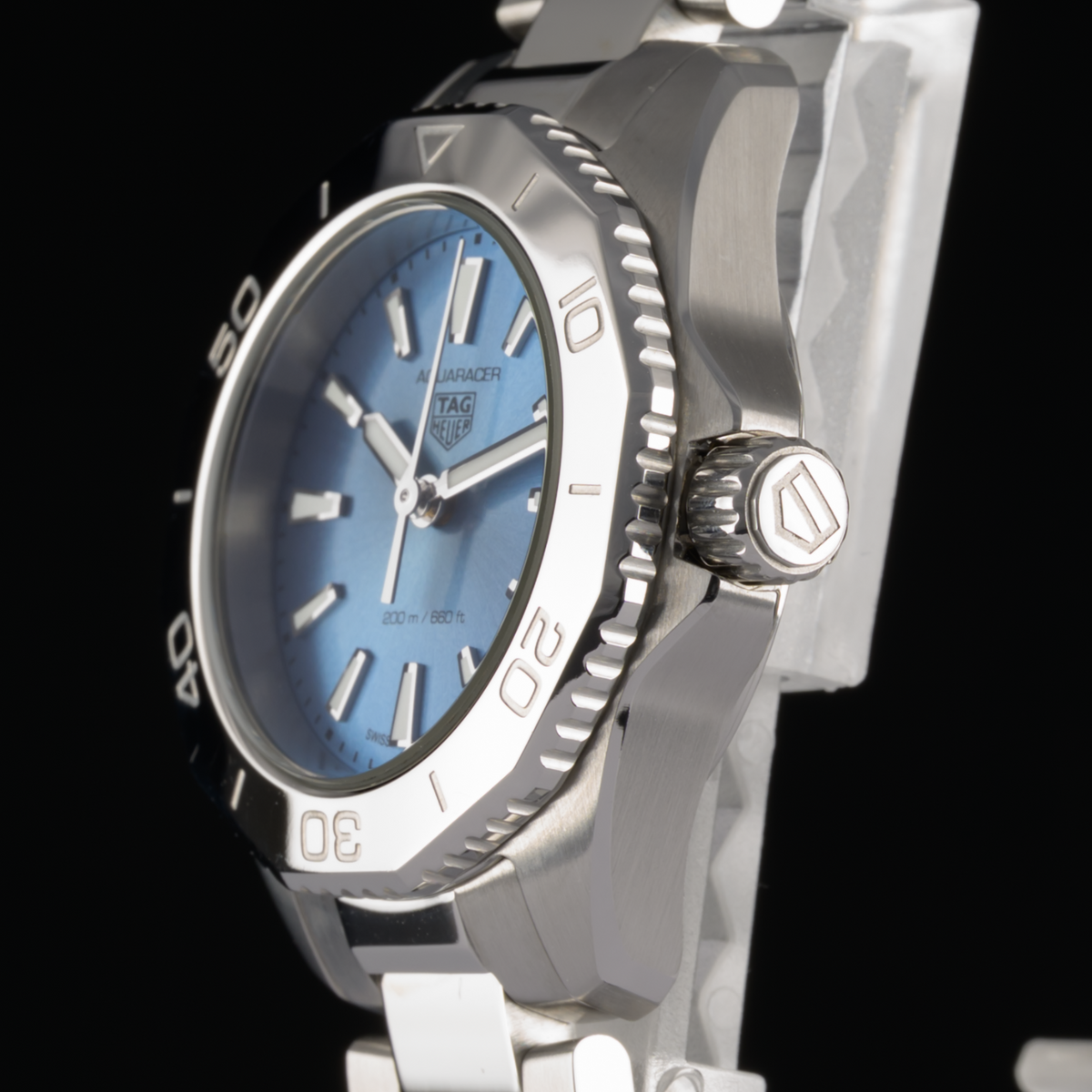 TAG Heuer Aquaracer Professional WBP1415 Blue Dial 30mm Ladies Watch + B&P3