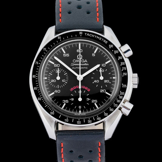 OMEGA Speedmaster Reduced 3810.51.41 AC Milan 100th Anniv. 39mm Auto Watch +B&P0