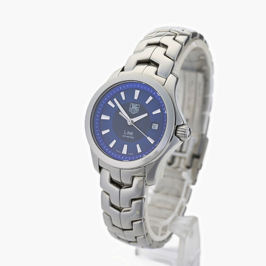TAG Heuer Link WJF1315 Blue Dial 27mm Quartz Steel Ladies Watch + Box / Manual0
