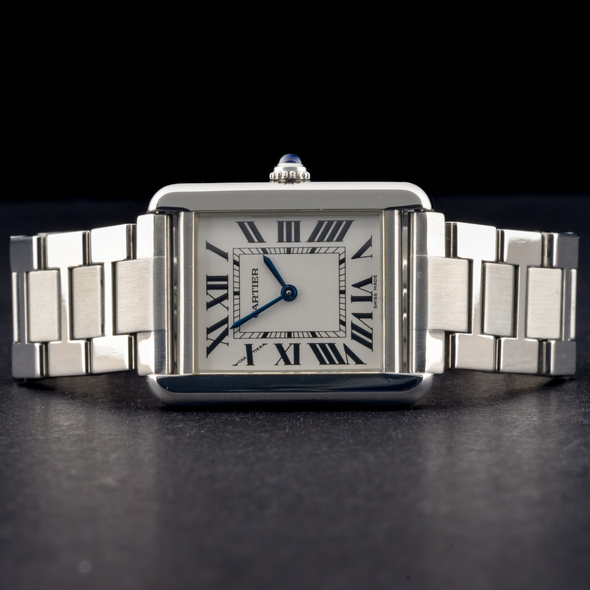 Cartier Tank Solo 3170 White Roman Dial 24x31mm Steel Quartz Watch4